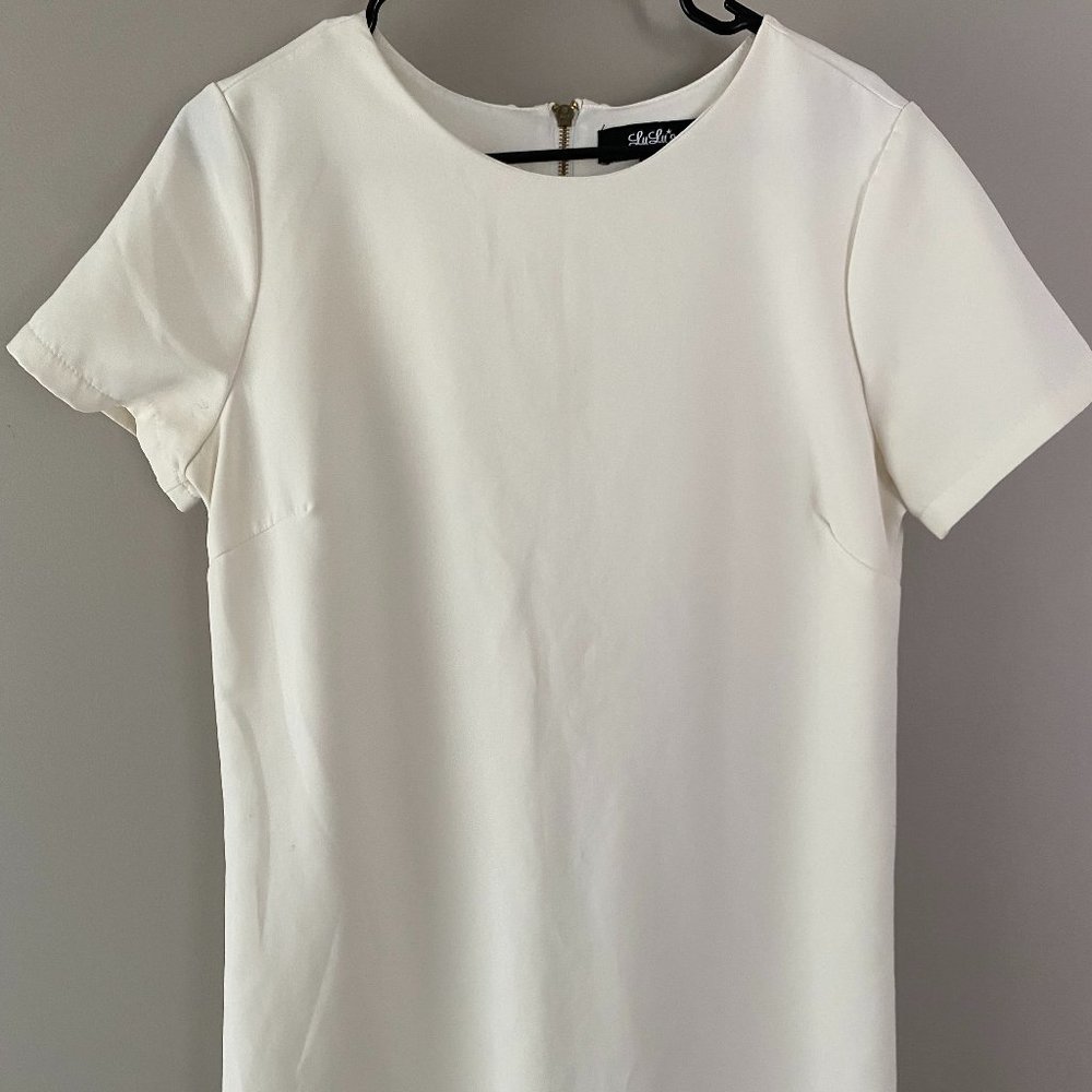 LULUS WHITE SHIFT DRESS